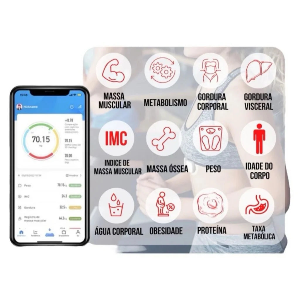 Balança corporal digital 180 kg